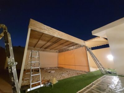 تركيب مظلات خيزران