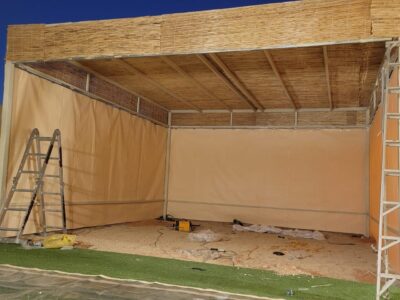 تركيب مظلات خيزران