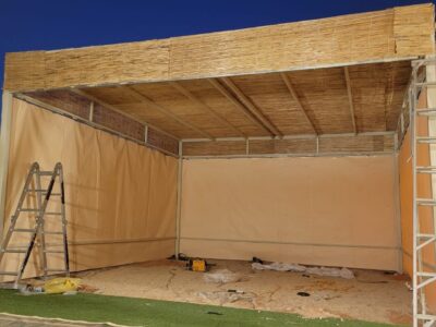 تركيب مظلات خيزران