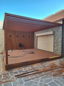 تركيب مظلات خيزران